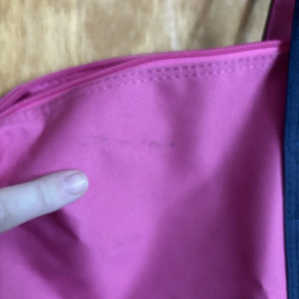 Samsonite Canvas Weekender Yacht Travel Tote Bag Foldable Pink Navy Large 25x15